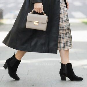 DV by Dolce Vita Collyns Black Faux Suede Ankle Booties Size 11 New With Box